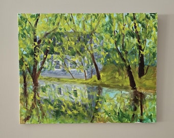 Original Impressionist Landscape Oil Painting - 20" x 16"