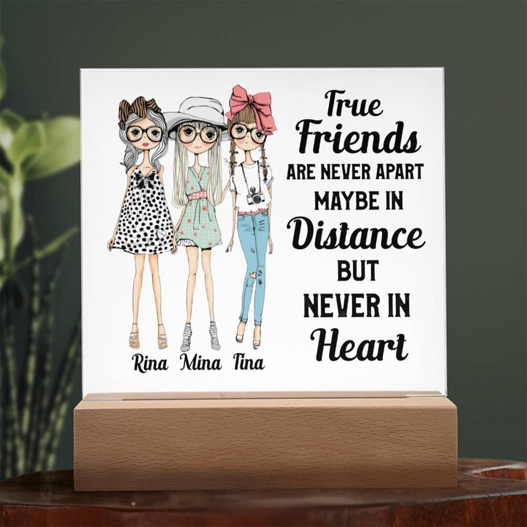 Personalized Acrylic Block for Best Friends, Long Distance Gift, Home ...