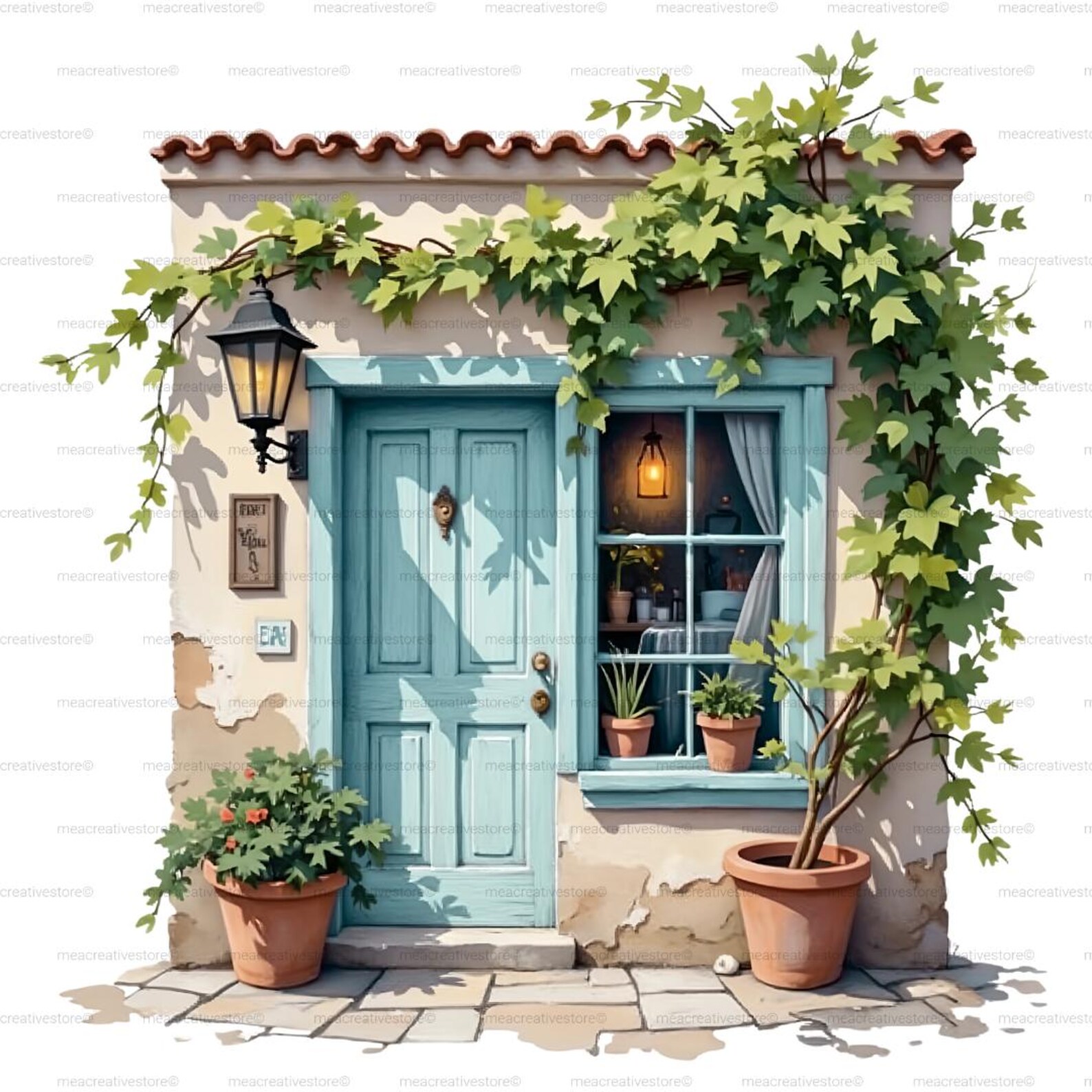 Coastal Café Clipart Bundle, Cottagecore Seaside Coffee Shop Pngs, 31 ...