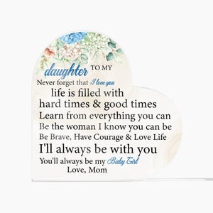 Heart-Shaped Acrylic Plaque – Personalized Elegant Gift for Loved Ones, Custom Keepsake for Weddings, Anniversaries & Special Occasions
