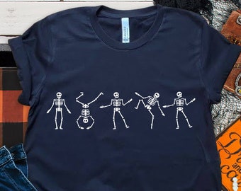 Funny Halloween Skeleton Shirt, Halloween Tshirt 2022, Halloween Costume for Women Kids, Trick or Treat Tshirt, Halloween Gift for Friends
