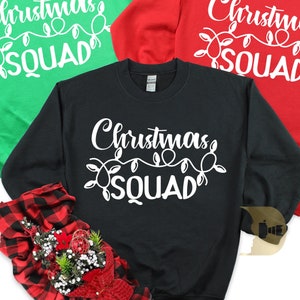 Custom Christmas jumper family, Merry Christmas Squad Sweatshirt, Feminist Christmas Jumper kids Christmas Jumper Xmas party gift for friend