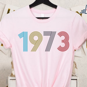 50. Geburtstag T Shirt Damen Unisex UK, 1973 Geburtstag Shirt UK, 50. Geburtstagsgeschenk für Frauen Männer, Vintage Geburtstagsgeschenk 2022