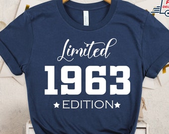 1963 Limited Edition Shirt, Retro Birthday T-Shirt, Limited Edition 60th Birthday Tshirt, Birthday Gifts for Mum Grandma