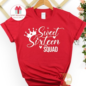 Sweet Sixteen Shirt, Birthday Squad, 16th Birthday Gift, Birthday Shirt, 16th Friends Shirt, Birthday Party Shirt, 16th Birthday Girl Gift