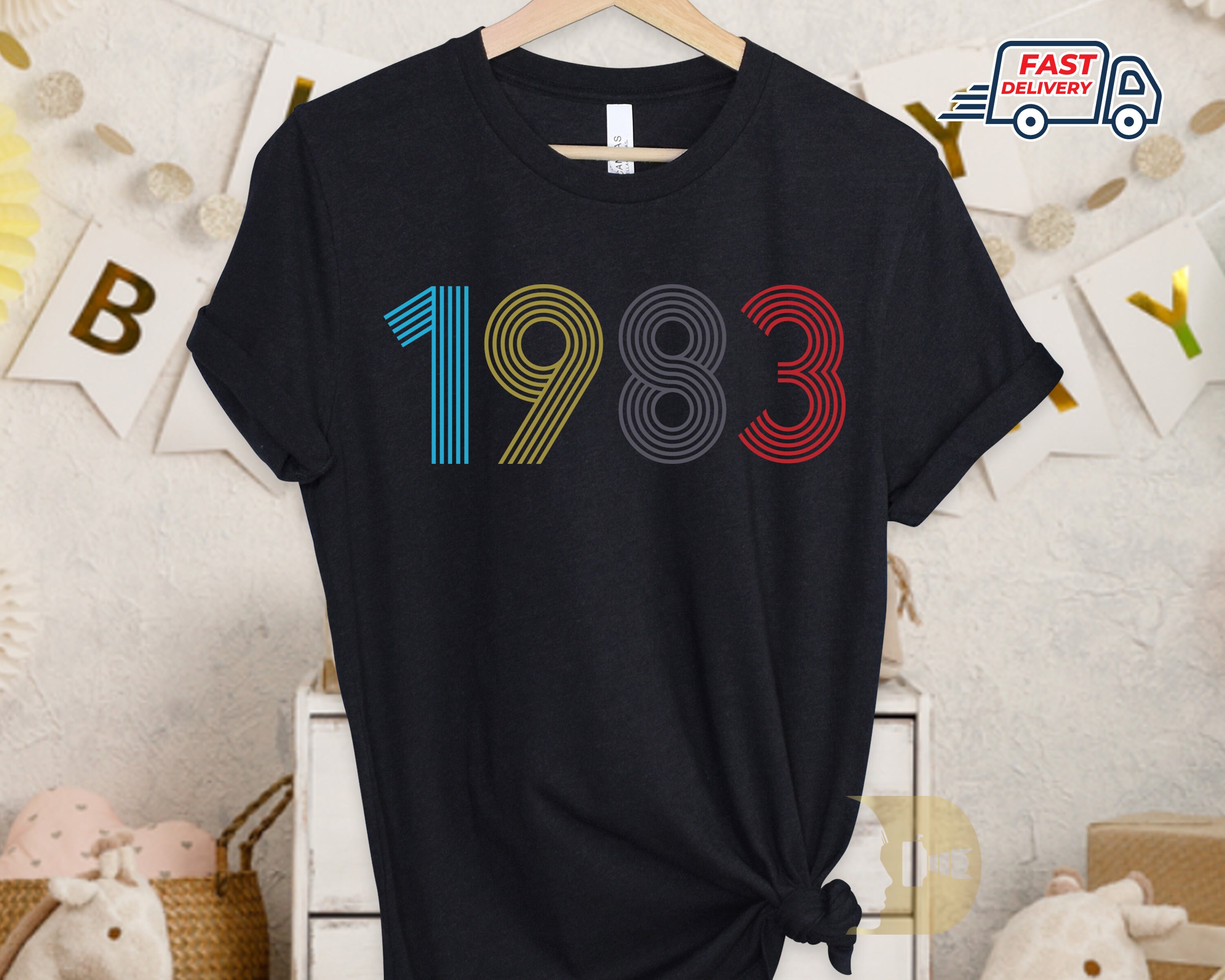 Discover 40th Birthday T Shirt UK, Vintage 1983 Birthday Shirt 2023, 40th Birthday T-Shirt