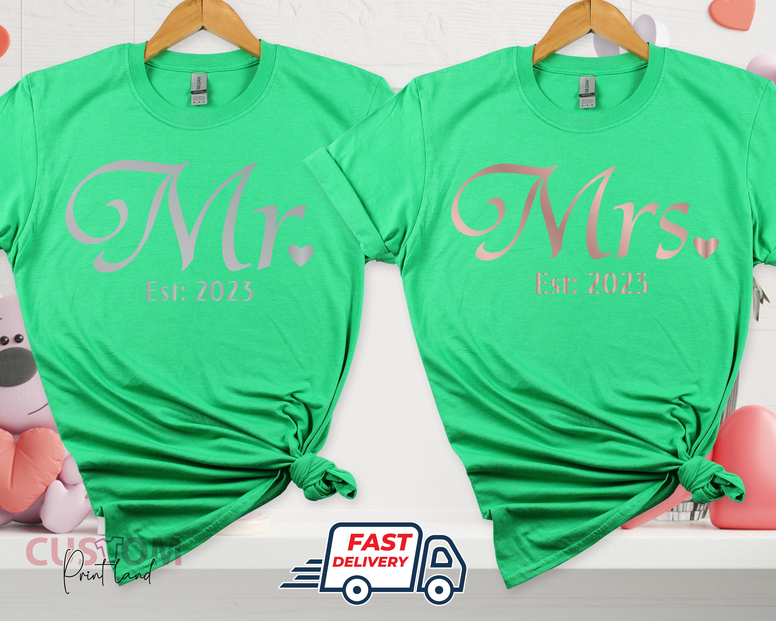 Discover T-shirt De Couple Mariage Mr Et Mme, T-Shirts Familiaux Assortis