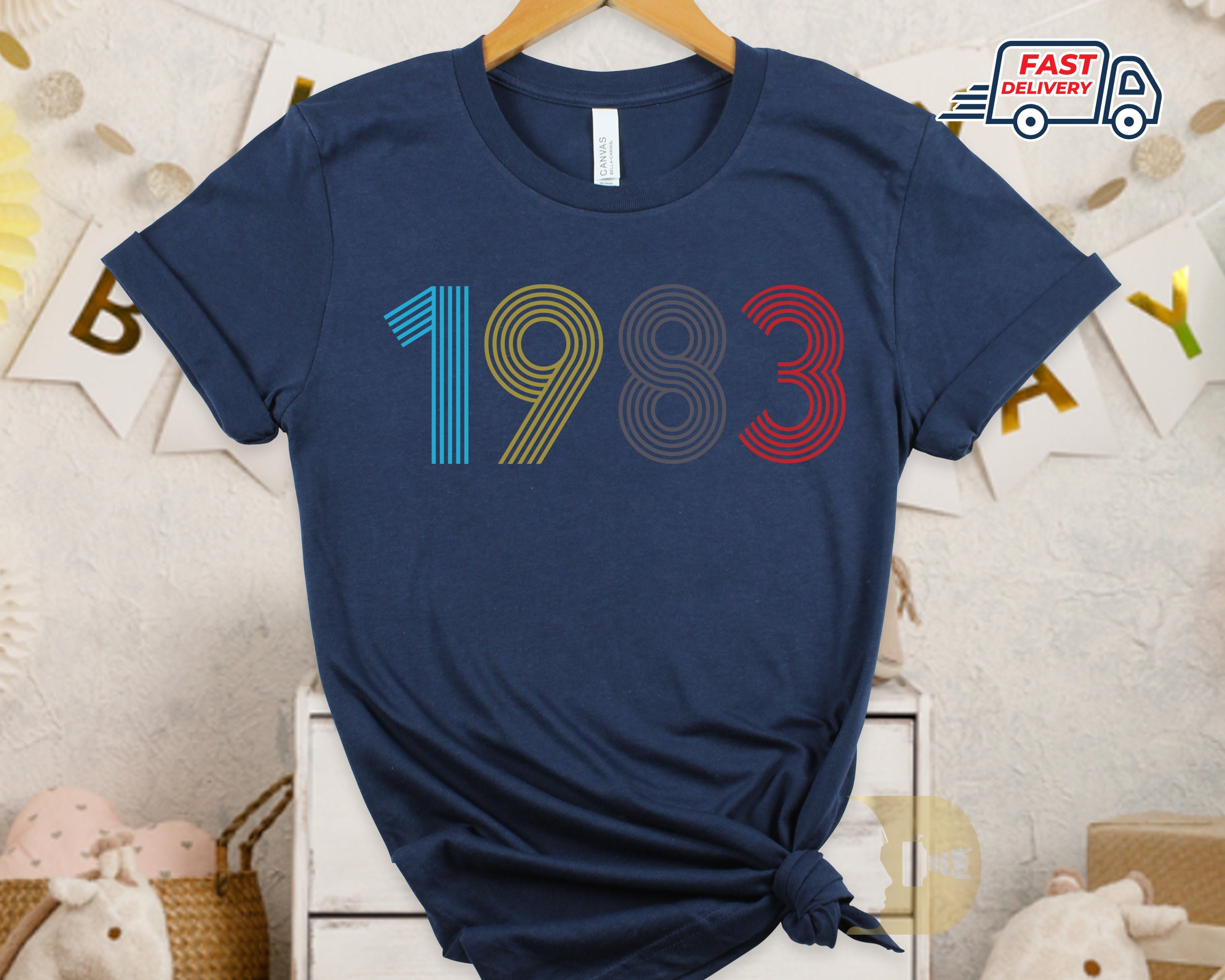 Discover 40th Birthday T Shirt UK, Vintage 1983 Birthday Shirt 2023, 40th Birthday T-Shirt