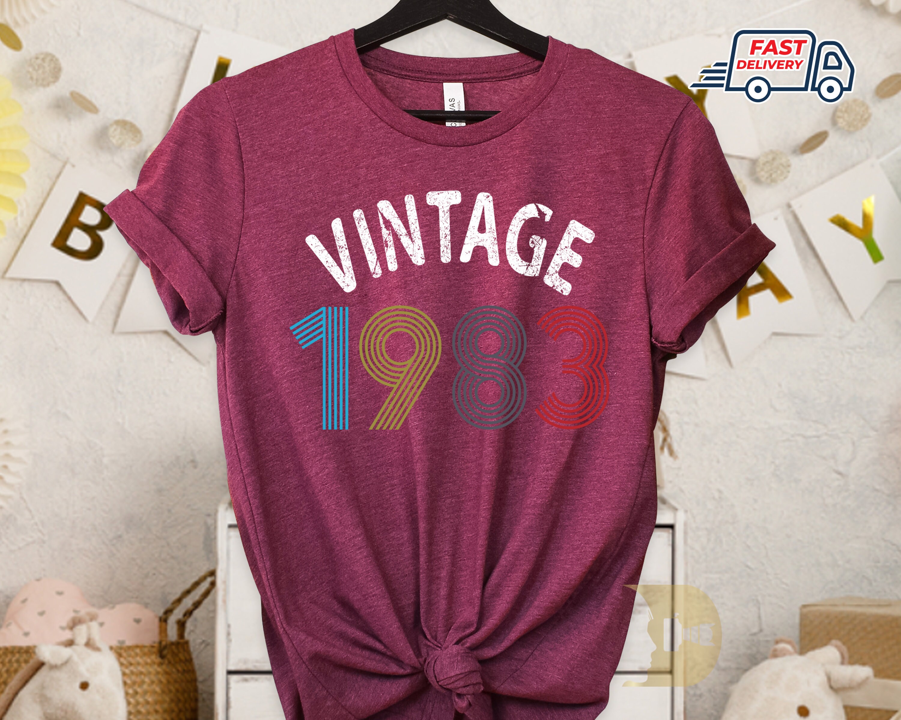 Discover 40th Birthday T Shirt UK, Vintage 1983 Birthday Shirt 2023, 40th Birthday T-Shirt