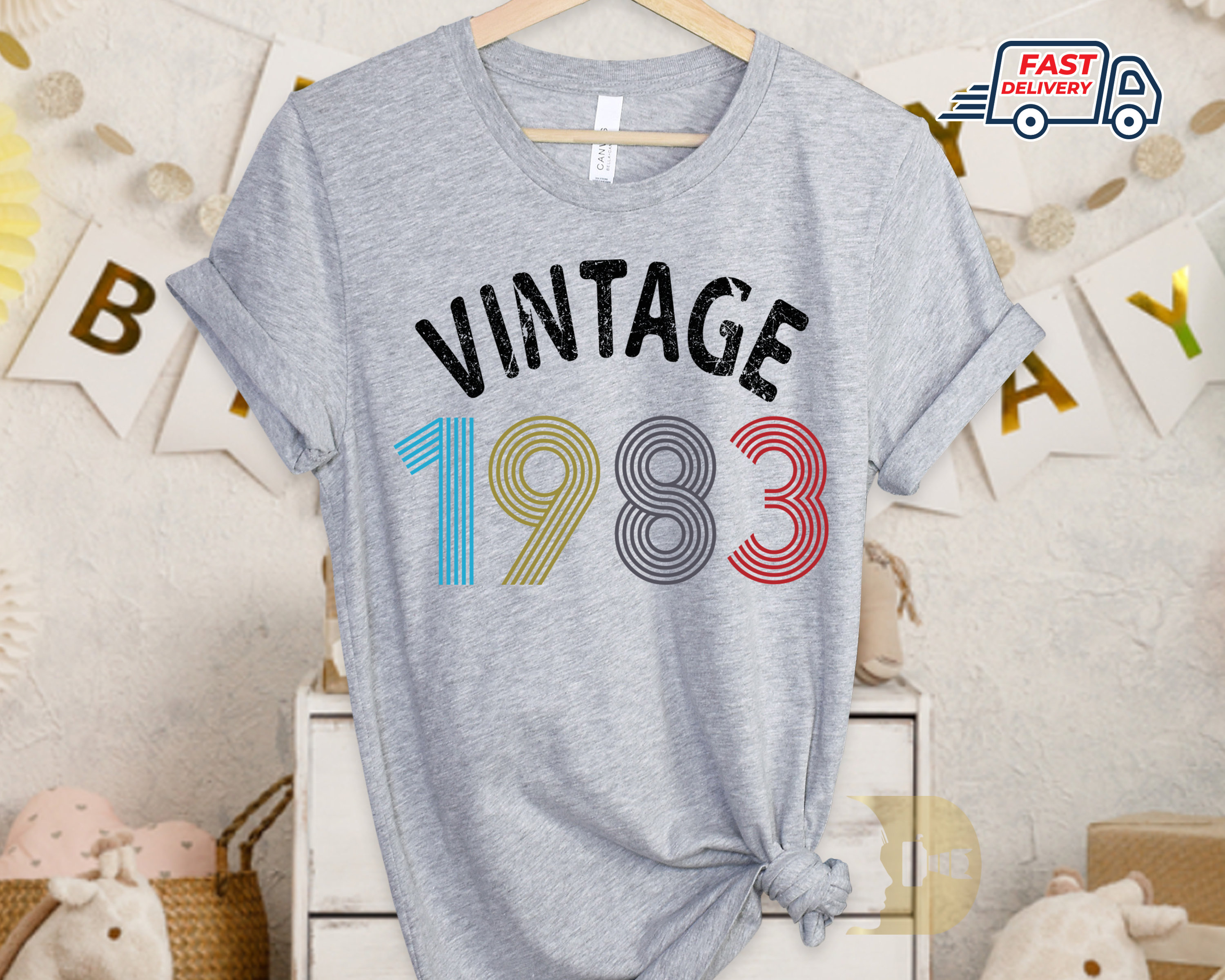 Discover 40th Birthday T Shirt UK, Vintage 1983 Birthday Shirt 2023, 40th Birthday T-Shirt