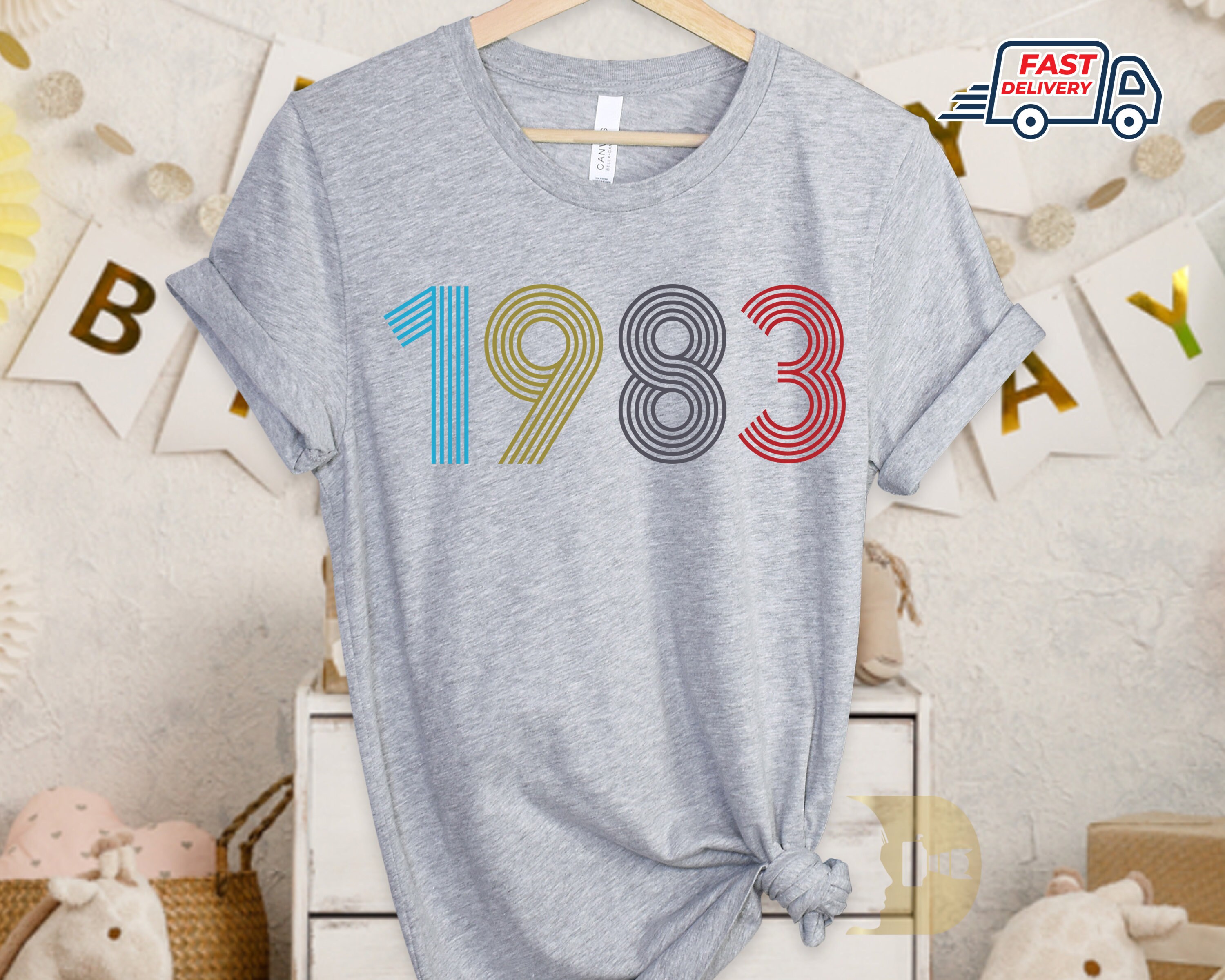 Discover 40th Birthday T Shirt UK, Vintage 1983 Birthday Shirt 2023, 40th Birthday T-Shirt