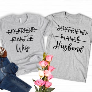 Boyfriend to Fiance Shirt, Girlfriend to Fiancee Shirt, Matching ...