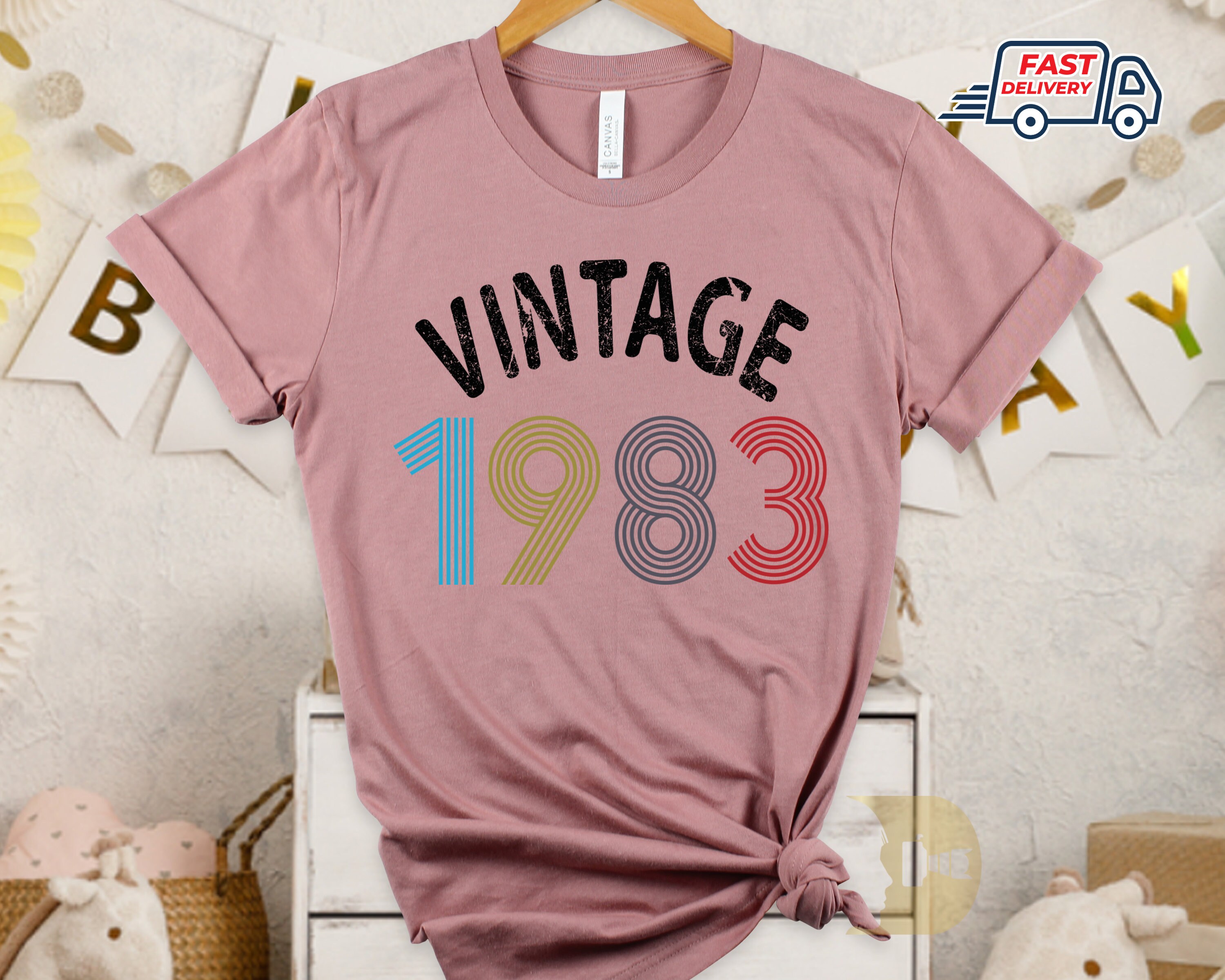 Discover 40th Birthday T Shirt UK, Vintage 1983 Birthday Shirt 2023, 40th Birthday T-Shirt