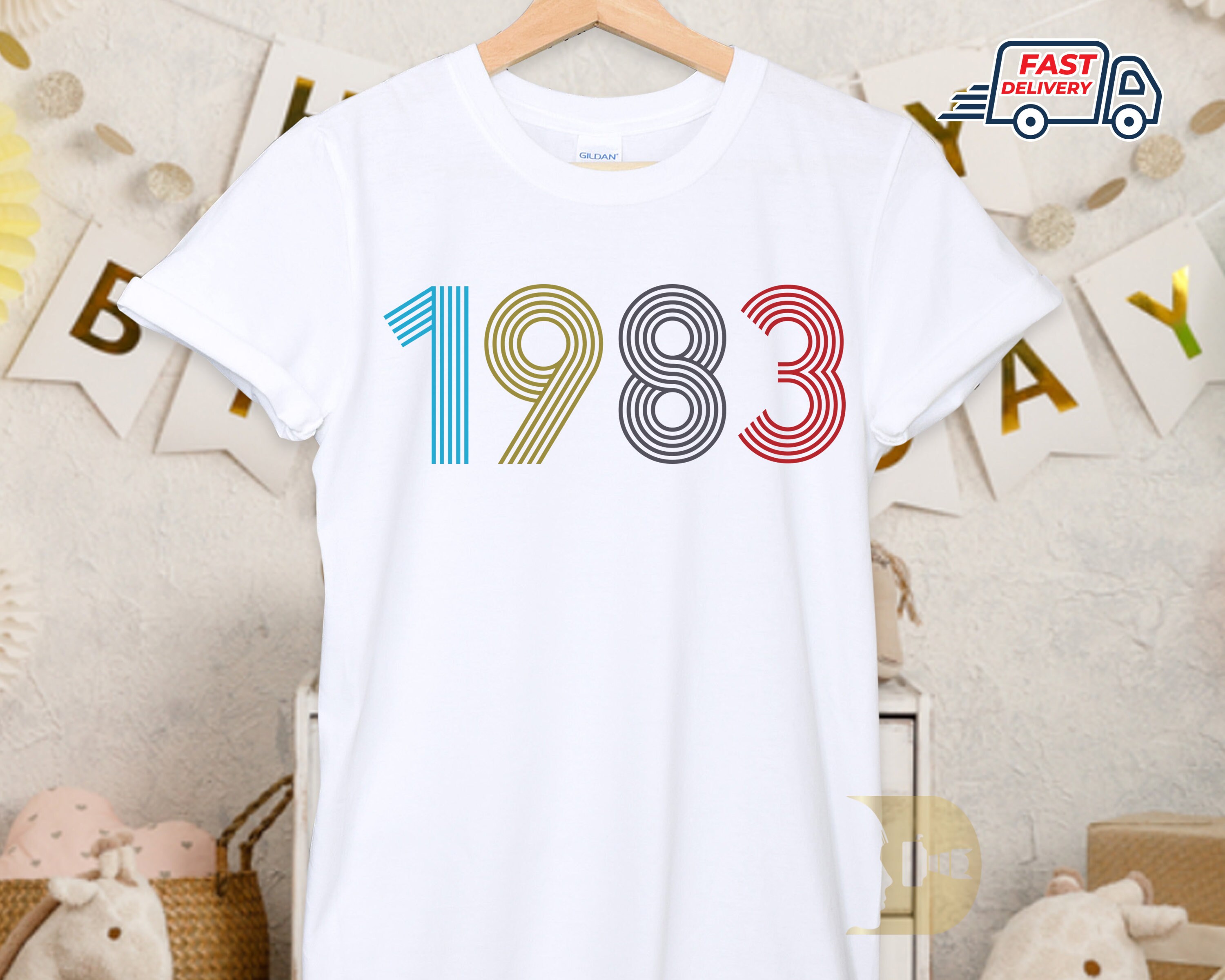 Discover 40th Birthday T Shirt UK, Vintage 1983 Birthday Shirt 2023, 40th Birthday T-Shirt