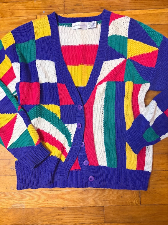 Robert Scott Ltd Multicolor Patchwork Geometric K… - image 1