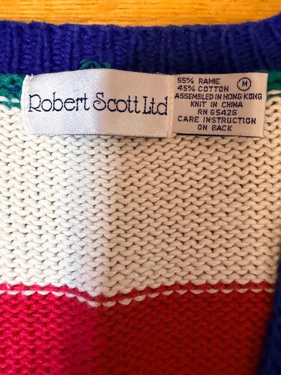 Robert Scott Ltd Multicolor Patchwork Geometric K… - image 2