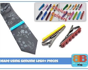Pince à cravate personnalisée en plaque de construction 1 x 6 fabriquée en LEGO® - Couleurs au choix