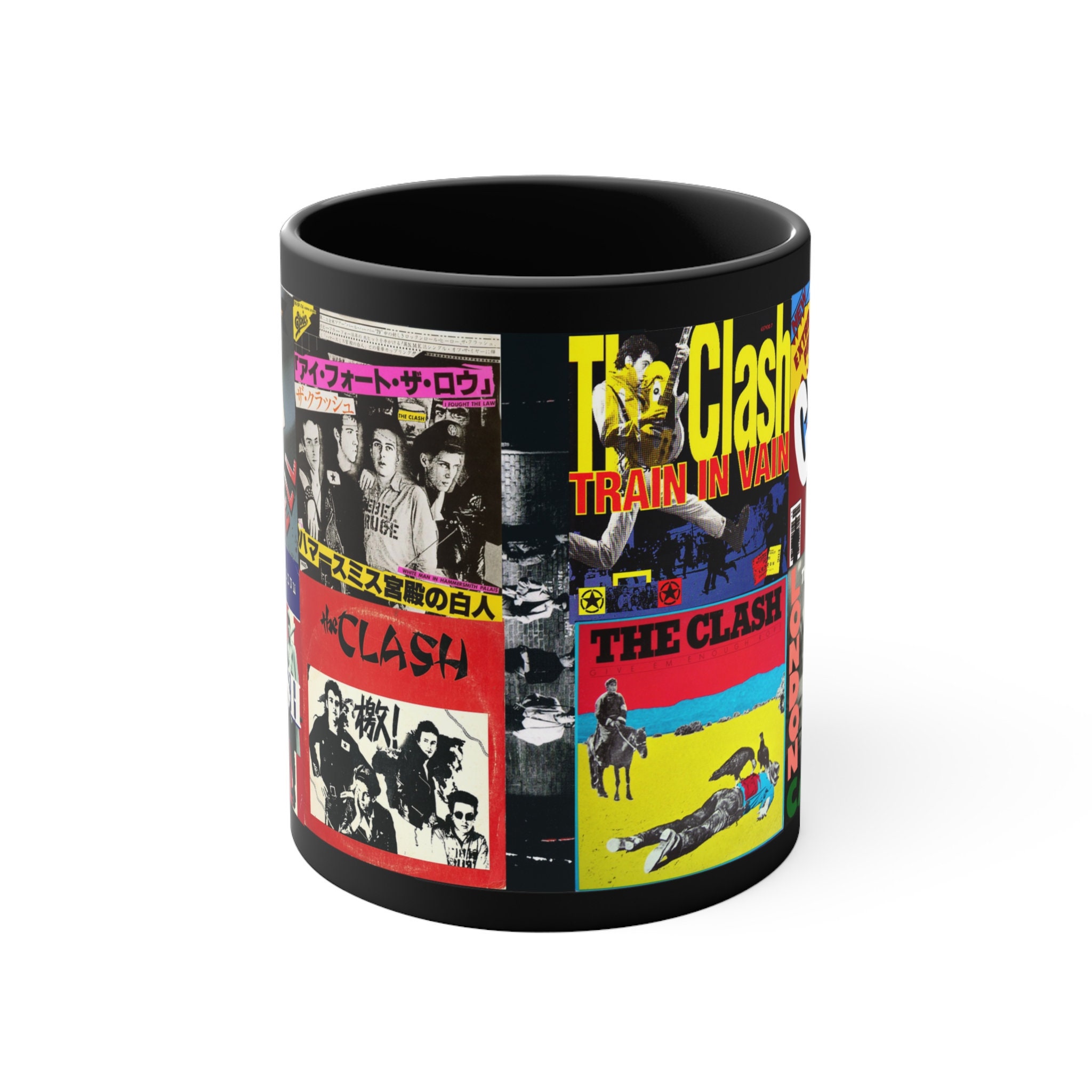 Discover The CLASH, PUNK , Accent in black or Red, 11oz mug, Punk Rock Mug