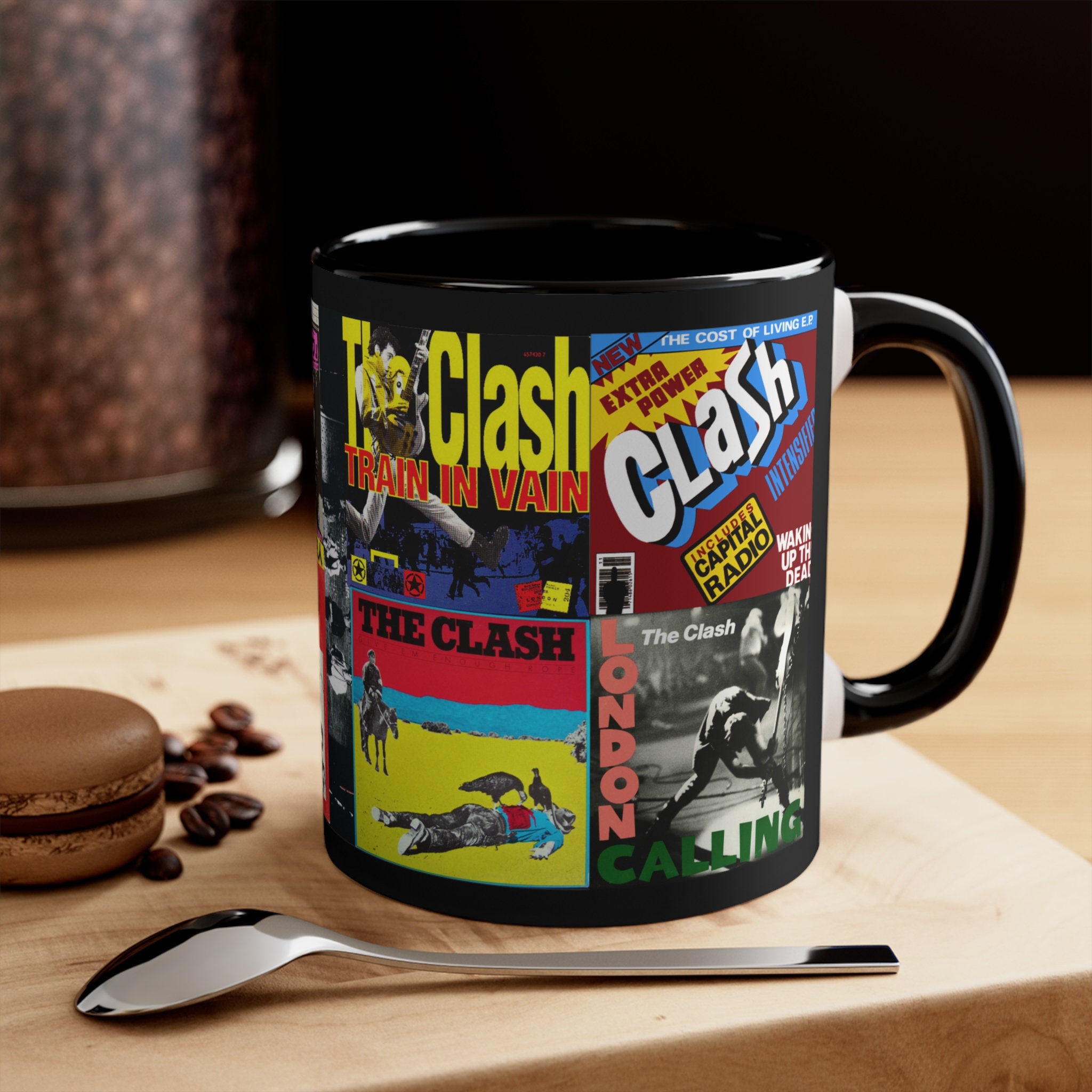 Discover The CLASH, PUNK , Accent in black or Red, 11oz mug, Punk Rock Mug