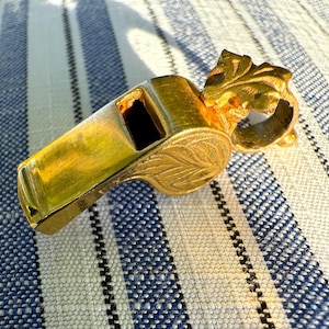 15ct Gold Working Whistle Charm Pendant Vintage Solid Gold 15k