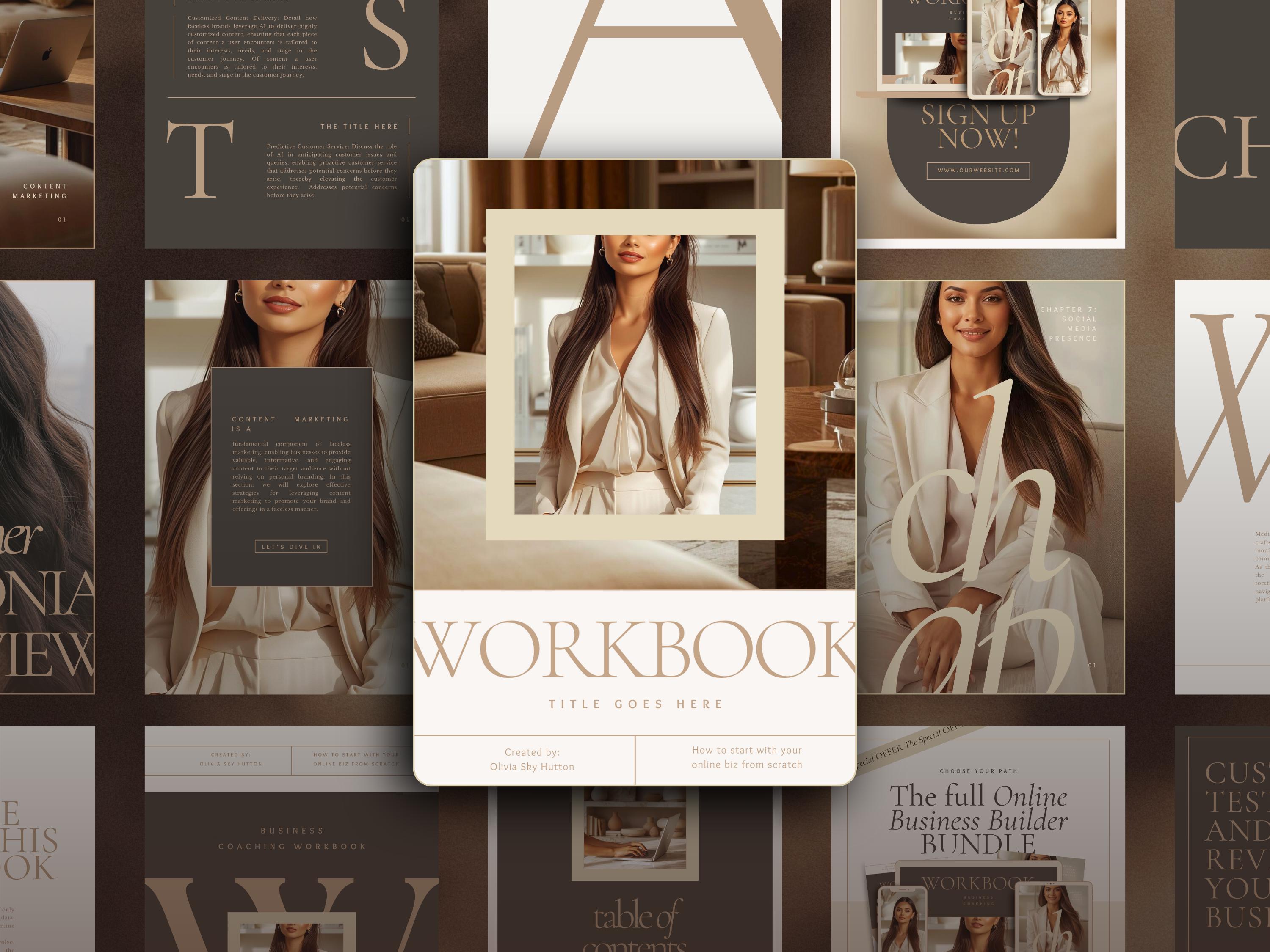 Ebook Template for Small Business | Canva Workbook Template for Coaches ...