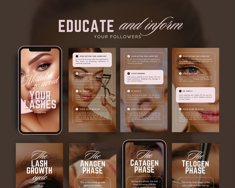 Lash Technician Templates Lash Artist Social Media Lash Stylist Post Templates Lash Technician Instagram Lash Extension Template Eyelash Business Branding Lash Extension Marketing Beauty Instagram Templates
