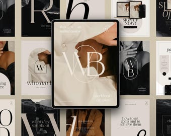 100-Page Minimalist Ebook Template Canva | Lead Magnet & Digital Download