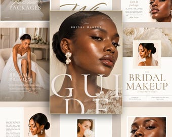 Makeup Artist Service Guide Canva Template | Makeup Artist Business Branding templates