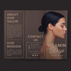 beauty business brochure template esthetician trifold brochure beauty salon pricelist brochure skincare printables canva spa flyer template