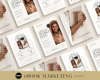 Canva Ebook Template: Minimalist Marketing Bundle (Digital)