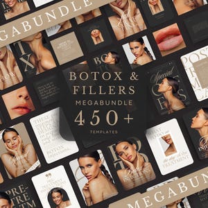 Botox and Filler Instagram Posts | Nurse Injector Instagram Templates | Esthetician Templates Canva | Botox Social Media Templates