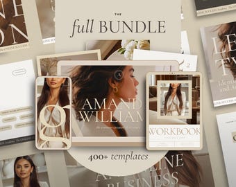 Business Template Bundle | Instagram, Ebook, Workbook, Website, Slide Deck, Ads and Branding Canva Templates for Coaches and Creators