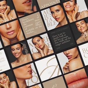 Botox and Filler Instagram Posts | Nurse Injector Instagram Templates | Esthetician Templates Canva | Botox Social Media Templates
