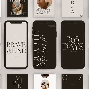 Minimalist Instagram Templates: Neutral Social Media Content (Canva)