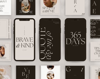Minimalist Instagram Templates: Neutral Social Media Content (Canva)