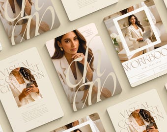 130 page Luxury Workbook Canva Template: Client Welcome Guide, Ebook Creator (Digital Download)