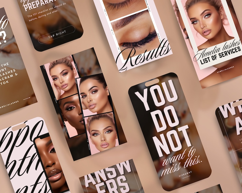 Lash Technician Templates Lash Artist Social Media Lash Stylist Post Templates Lash Technician Instagram Lash Extension Template Eyelash Business Branding Lash Extension Marketing Beauty Instagram Templates