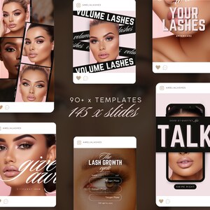 Lash Technician Templates Lash Artist Social Media Lash Stylist Post Templates Lash Technician Instagram Lash Extension Template Eyelash Business Branding Lash Extension Marketing Beauty Instagram Templates