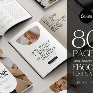 wellness ebook template Canva | small business ebook template | workbook template | minimalist workbook template | Canva template