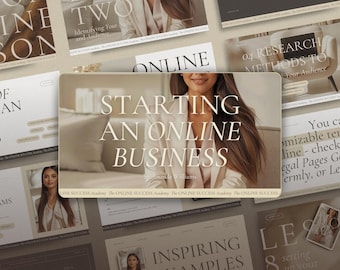 Webinar Slide Deck Template | Online Course Presentation | Masterclass Canva Template for Coaches or Course Creators | Coaching Templates