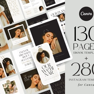 small business ebook and instagram template Canva | blogger ebook template | Digital ebook template | Minimalist magazine template
