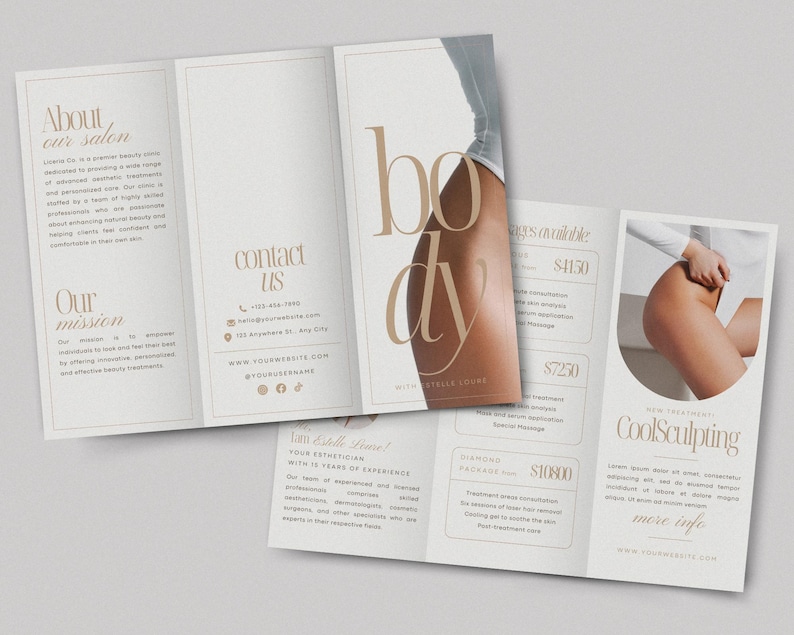 beauty business brochure template esthetician trifold brochure beauty salon pricelist brochure skincare printables canva spa flyer template skincare brochure template esthetician brochure trifold brochure beauty skincare flyer beauty marketing