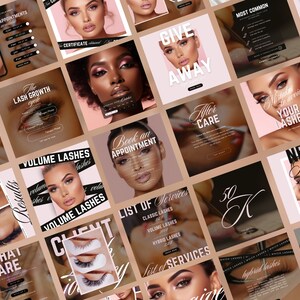 Lash Technician Templates Lash Artist Social Media Lash Stylist Post Templates Lash Technician Instagram Lash Extension Template Eyelash Business Branding Lash Extension Marketing Beauty Instagram Templates
