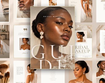 makeup artist Canva Template | makeup artist magazine | bridal prep guide | makeup artist branding