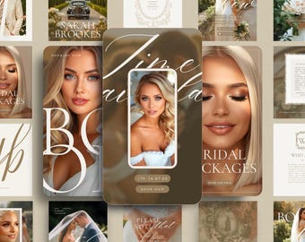 Braut Make-up Artist Instagram Templates: Branding,Booking Posts (Canva Download)