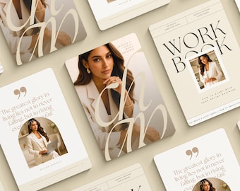 Small business workbook Canva template | blogger e book template | Digital e-book template | Minimalist magazine template | Lead magnet