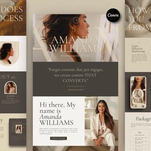 Sitio web de portafolios para creadores de contenido UGC / Plantilla de sitio web Canva / Plantilla de portafolio digital de Blogger / Kit de medios UGC