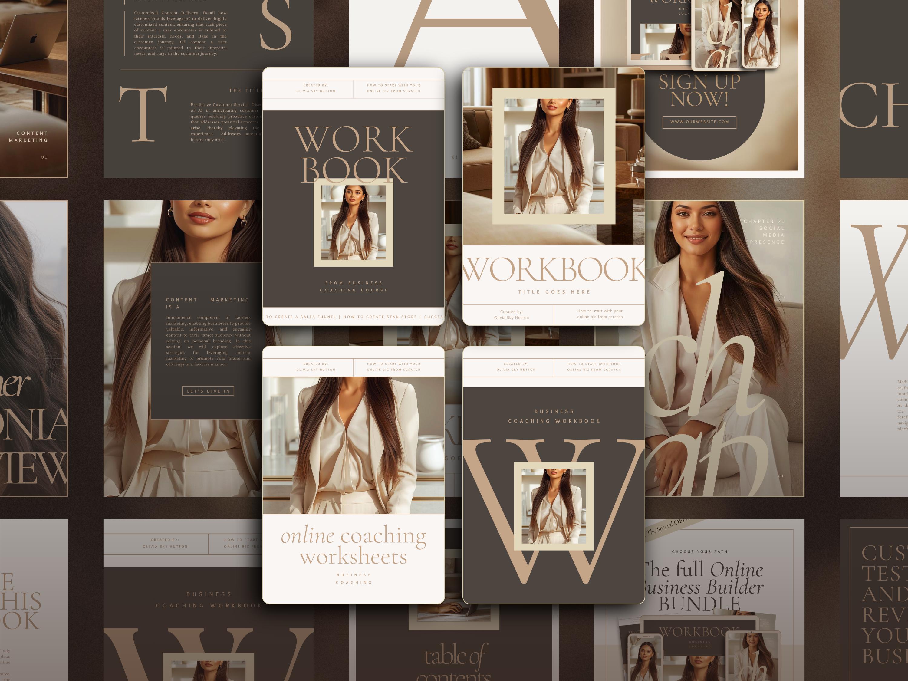 Ebook Template for Small Business | Canva Workbook Template for Coaches ...