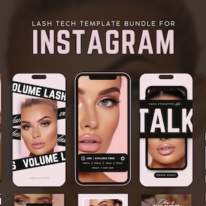 Lash Tech Instagram Template | Lash Stylist Post Templates | Lash Technician Instagram Lash Extension Template | Lash Artist Social Media