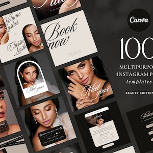 Lash Stylist Instagram Templates: Small Business Content (Canva)